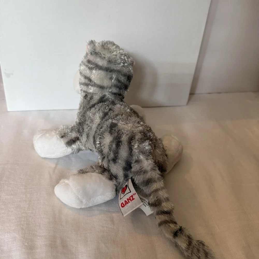 Webkinz Sterling Cheeky Cat HM496 Gray Striped Cat Plush Ganz No Code